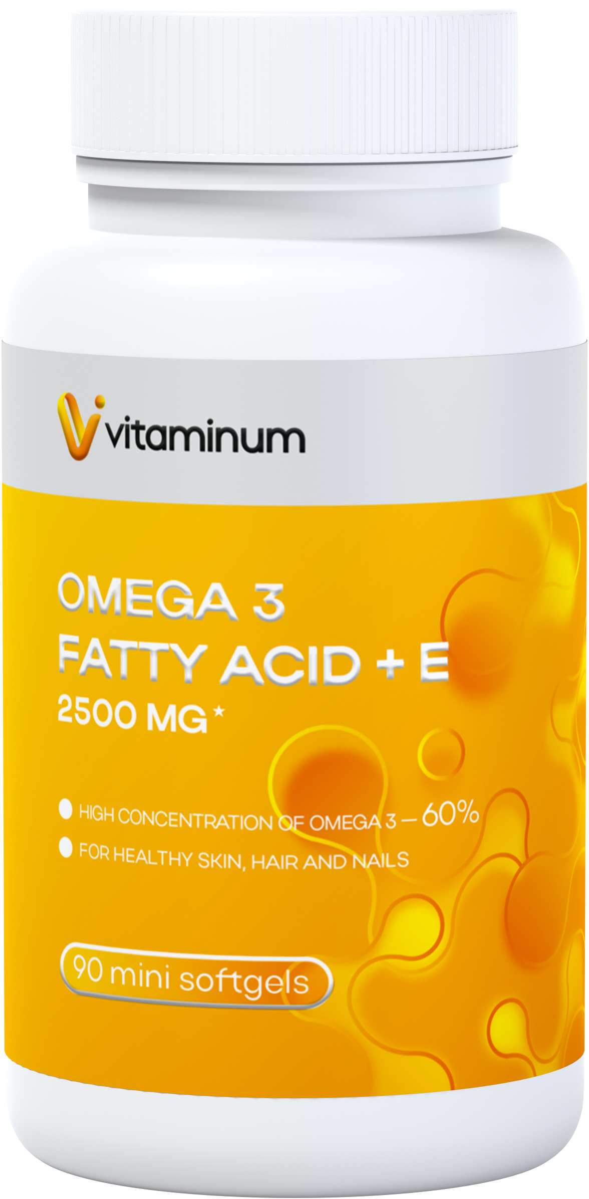  Vitaminum ОМЕГА 3 60% + витамин Е (2500 MG*) 90 капсул 700 мг   в Нефтеюганске