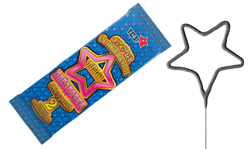  Бенгальские свечи фигурные 2 шт "Звездочка"  в Нефтеюганске